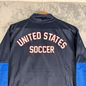 U.S. Soccer Mens Medium Icon Sports Full zip Hoodie Jacket Striker Blue NEW!